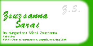 zsuzsanna sarai business card