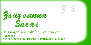 zsuzsanna sarai business card